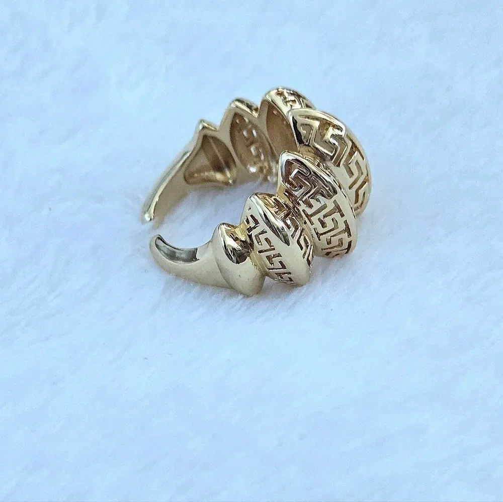 Eye👁 Candy🍭 Septet (7) Ridge Greek🇬🇷 Key🔑 Statement Ring💍 - NWT